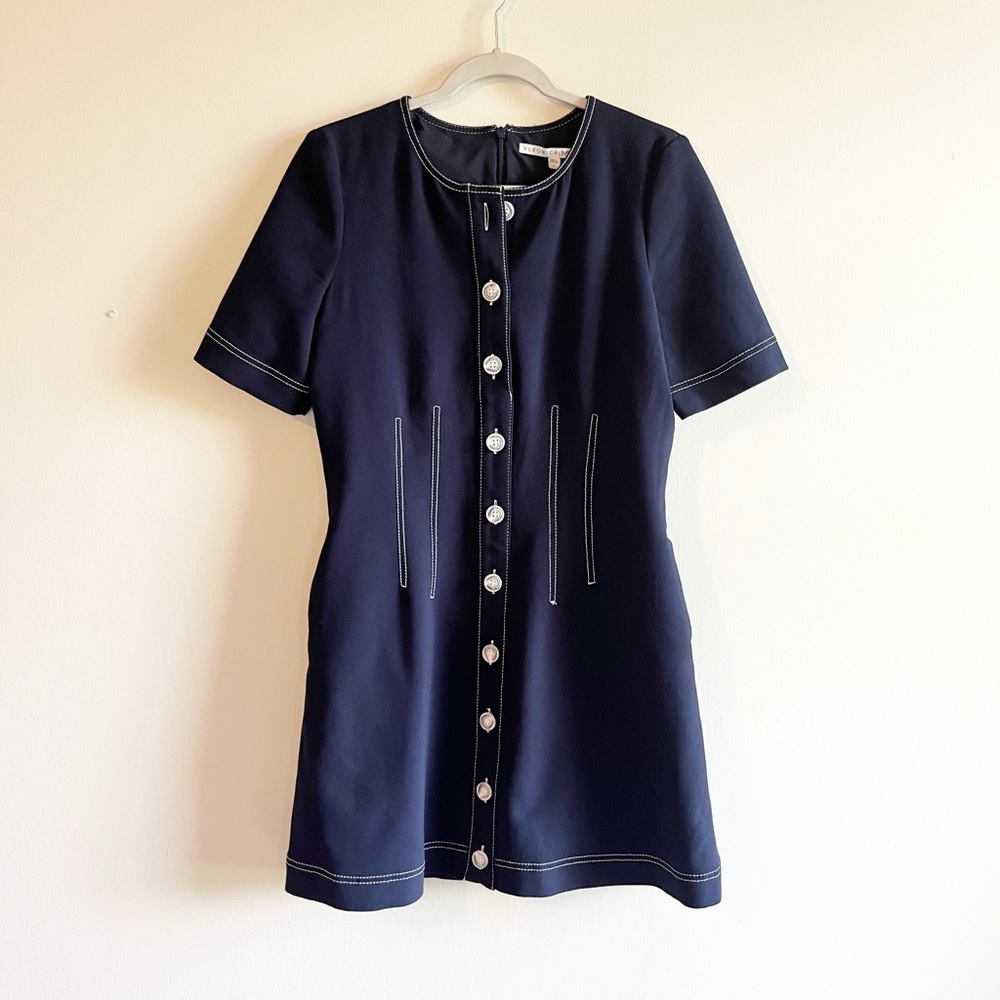 Veronica Beard Navy Mini Dress Size 8 - Picture 3 of 7